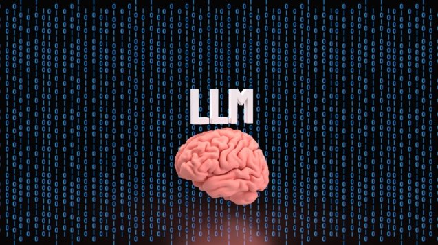 LLM and Brain for Technology concept 3d Rendering.